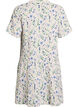 Kort A-linjekjole i bomullsmuslin, Beige, Packshot image number 1