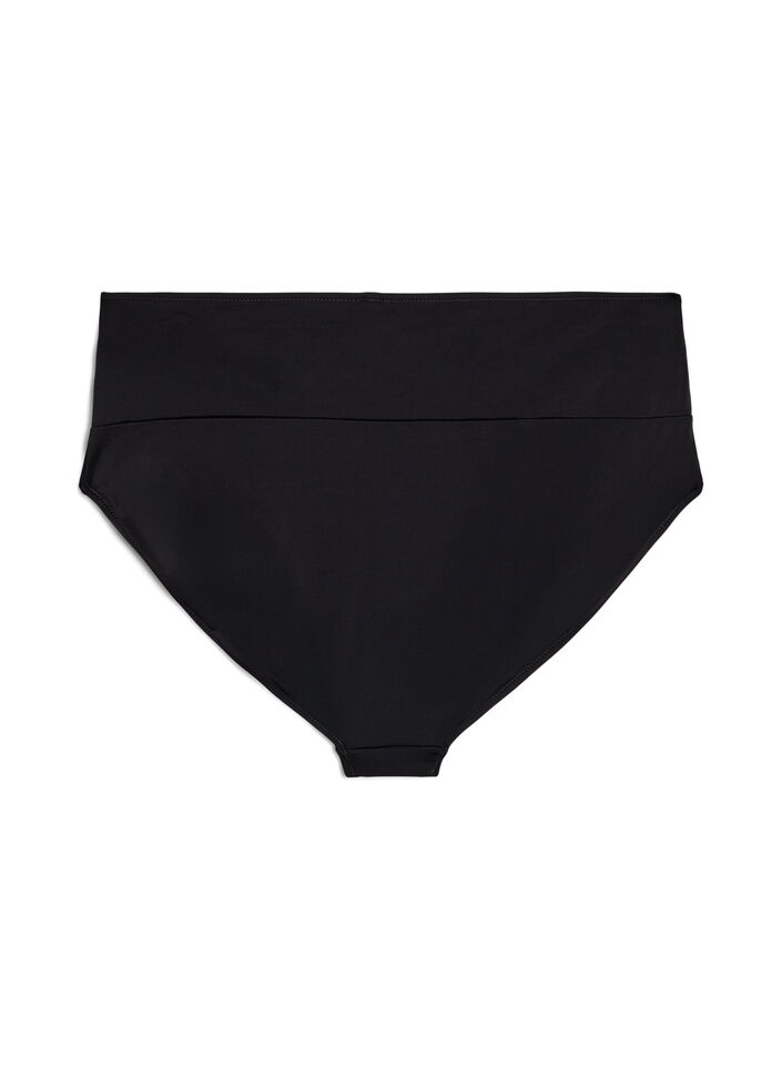 Bikinitruser med omslagsdetaljer, Svart, Packshot image number 1