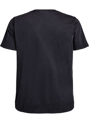 Zizzi Økologisk bomulls-T-skjorte med nagler, Grey Wash Studs, Packshot image number 1