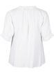 Kortermet bluse i viskose med volangdetaljer, Bright White, Packshot image number 1