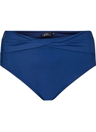 Zizzi Bikinitruser med omslagsdetaljer, Blå, Packshot image number 0