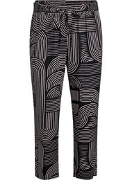 Bukser i viskose med høy midje, Svart