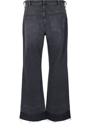 Wide fit jeans med høyt liv, Grey Denim, Packshot image number 1
