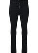 Amy-jeans med høyt liv og knappelukking, Black, Packshot image number 0
