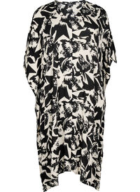 Kaftan strandkjole med knapper, Beige Kaftan strandkjole med knapper