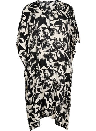 Zizzi Kaftan strandkjole med knapper, Beige, Packshot image number 0