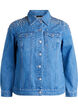 Denimjakke med rhinesteiner, Blå, Packshot image number 0