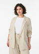 Blazer i lin og viskose med slag og lommer, Beige, Model image number 0