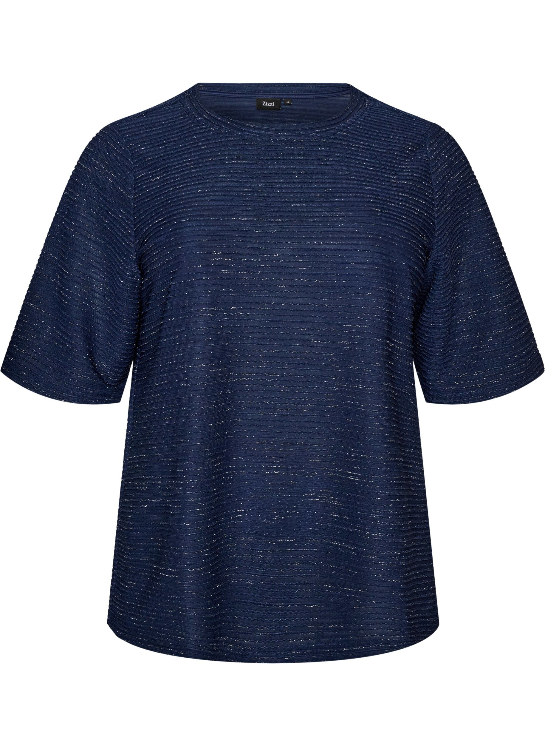 Bluse med tekstur og glitter