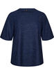 Bluse med tekstur og glitter, Bl&aring;, Packshot image number 0