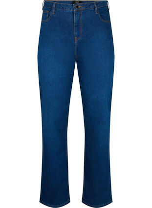 Megan jeans med ekstra høy midje og normal passform, Dark blue, Packshot image number 0