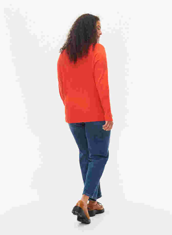 Gemma jeans med push-up effekt og høyt liv, Blue denim, Model image number 1