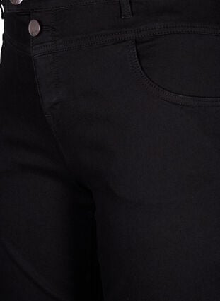 Zizzi Regular fit Gemma jeans med høyt liv, Black, Packshot image number 2