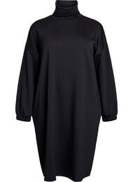 Turtleneck kjole i A-linjefasong, Black