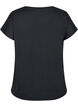 Ensfarget t-skjorte til trening, Svart, Packshot image number 1