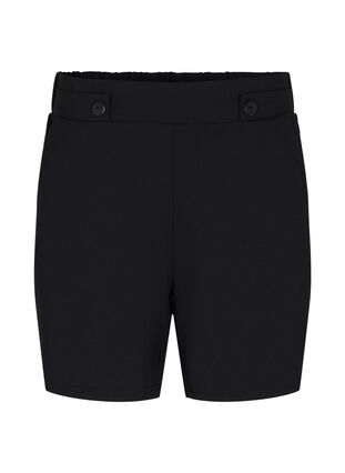 Shorts med lommer og løs passform, Black, Packshot image number 0
