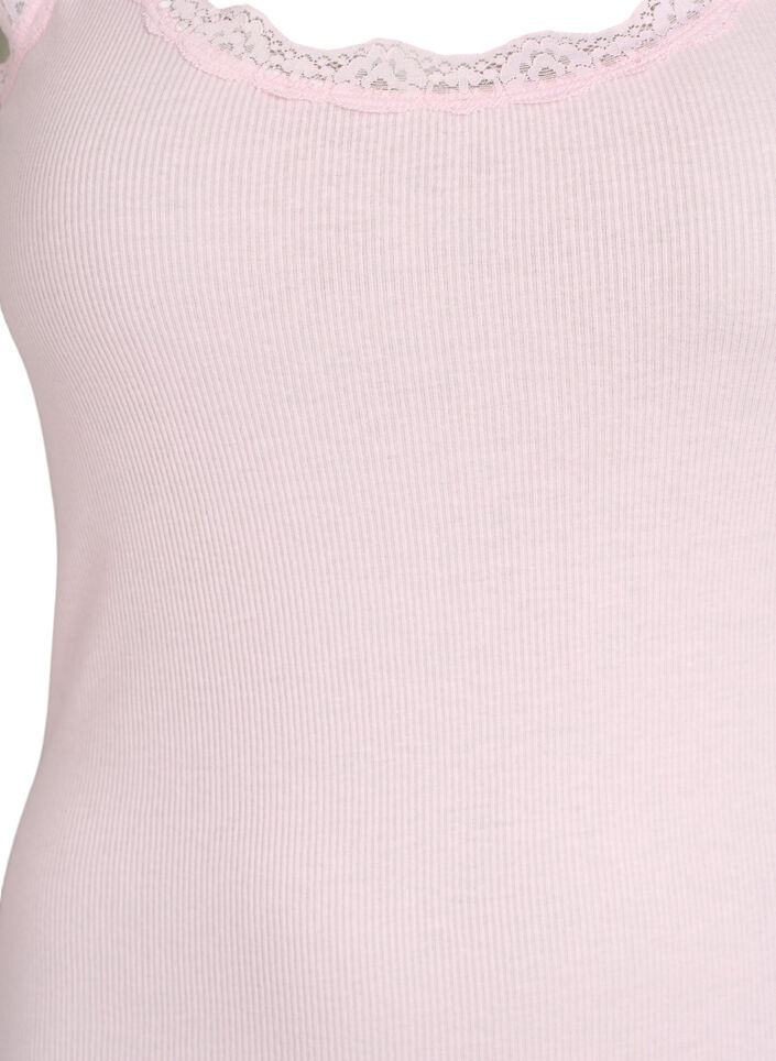 Topp med blondekant, Rosa, Packshot image number 2