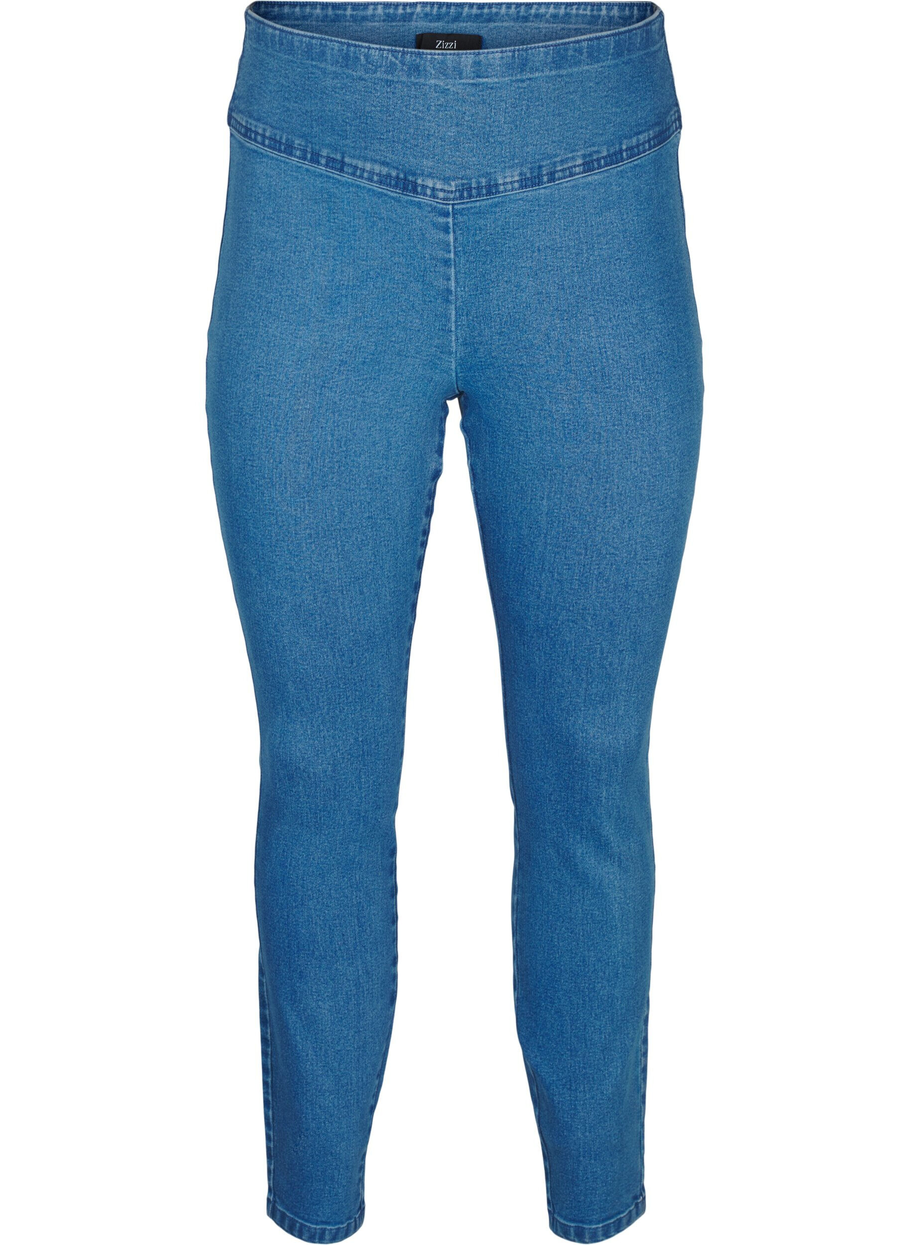 Elastiske jeggings med h&oslash;y midje