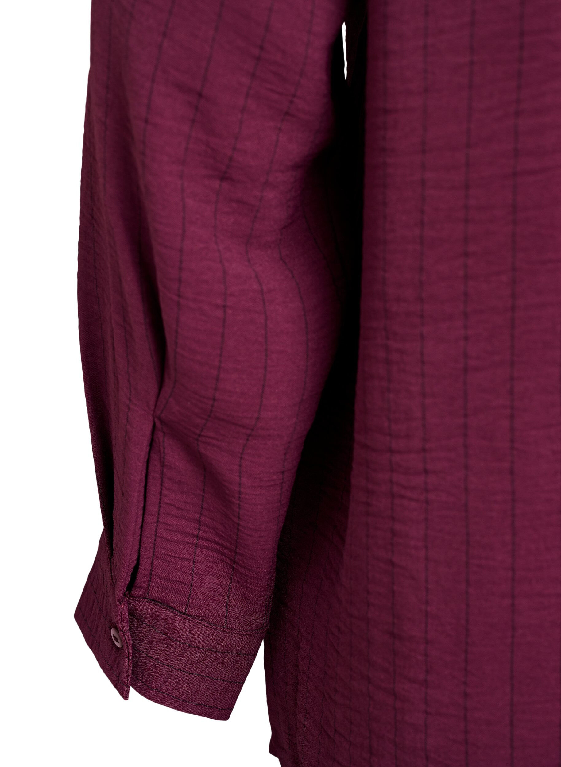 Zizzi FLASH - Skjortebluse med n&aring;lestriper, R&oslash;d, Packshot image number 3