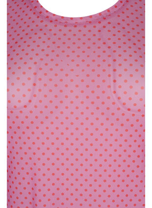 Mesh bluse med mønster, Cashmere Rose Dot, Packshot image number 2