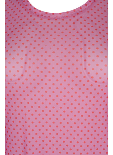 Mesh bluse med mønster, Cashmere Rose Dot, Packshot image number 2