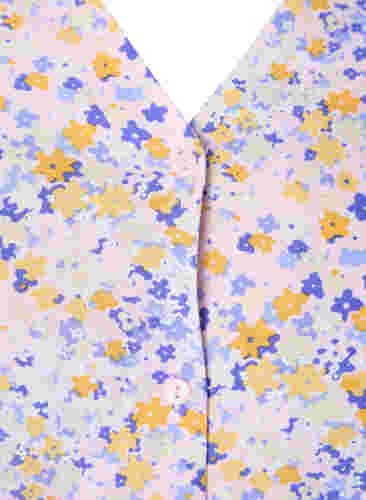 Mønstrete pysjamasskjorte i viskose, Cameo Pink AOP, Packshot image number 2