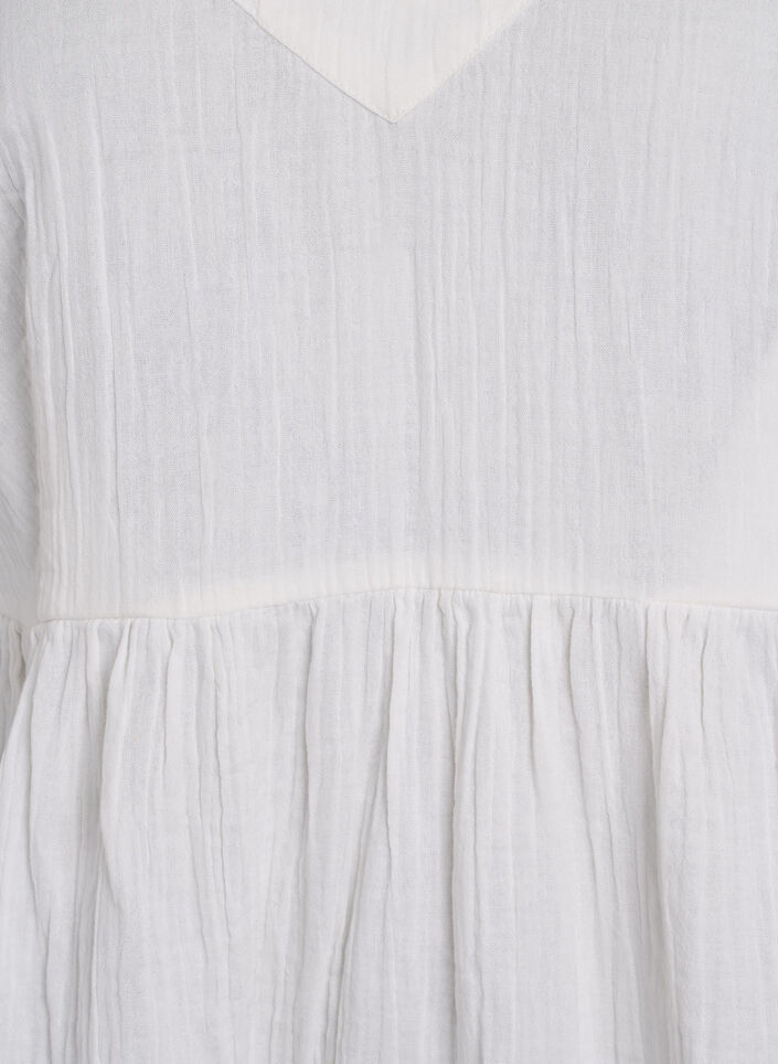 Strandkjole i bomull med smale stropper, Vanilje, Packshot image number 2