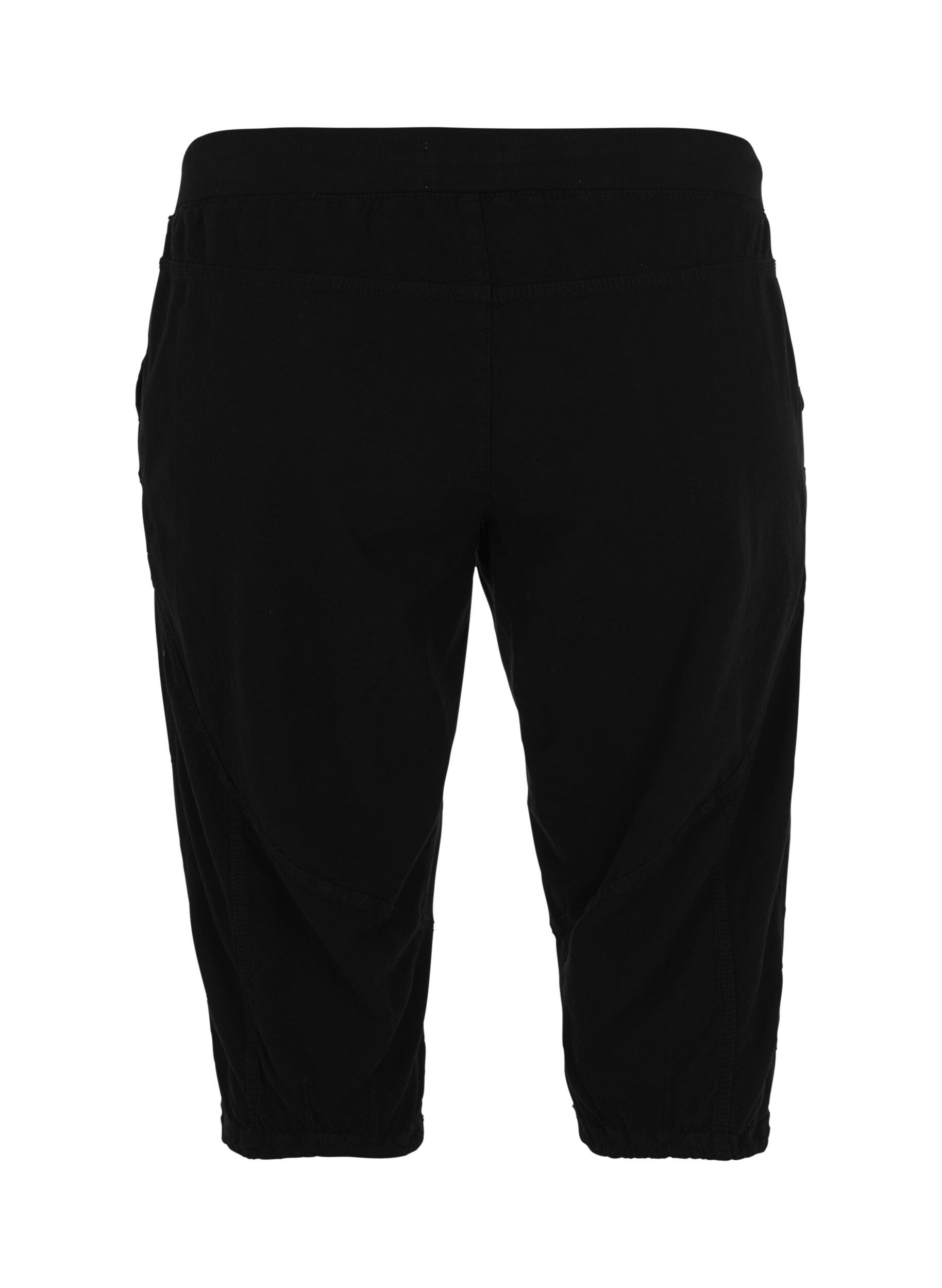 ZizziCapribukser i bomull, Svart, Packshot image number 1