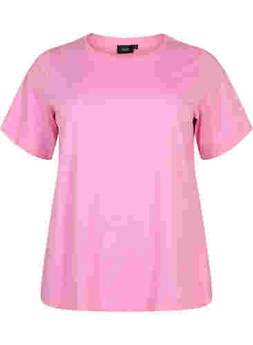 Basis T-skjorter i bomull, 2 stk., Rosebloom/Navy B, Packshot image number 2