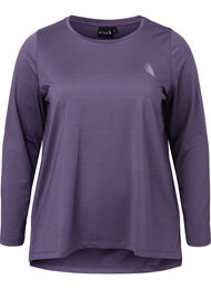 Langermet treningsbluse med struktur, Purple Plumeria