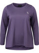 Langermet treningsbluse med struktur, Purple Plumeria, Packshot image number 0