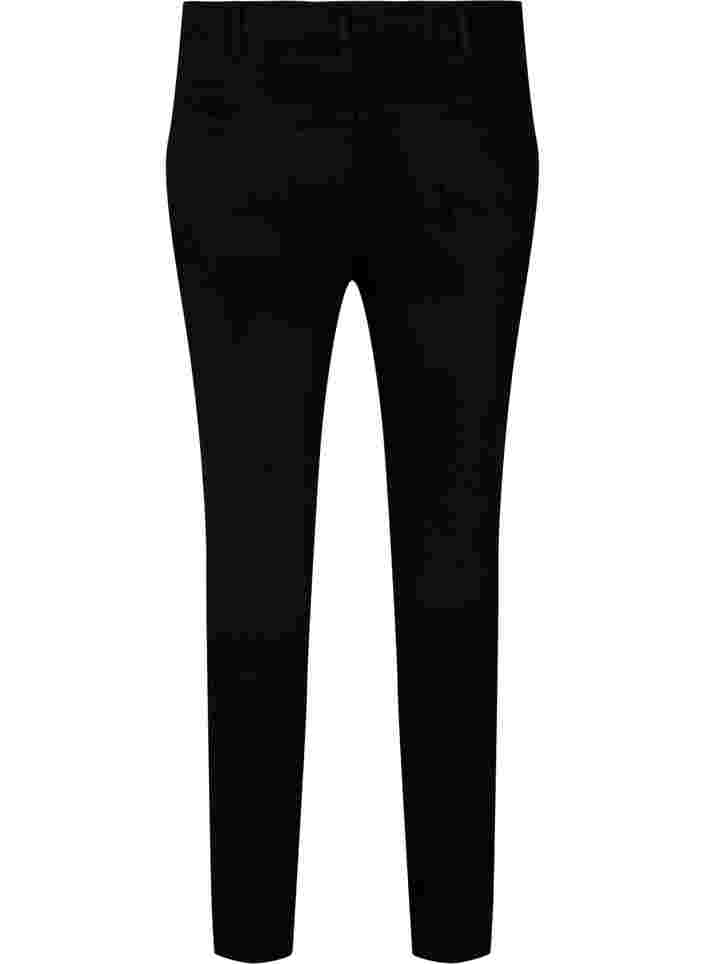 Super slim Amy jeans med snøredetaljer, Black, Packshot image number 1