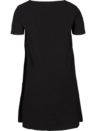 Kjole med korte ermer, Black, Packshot image number 1
