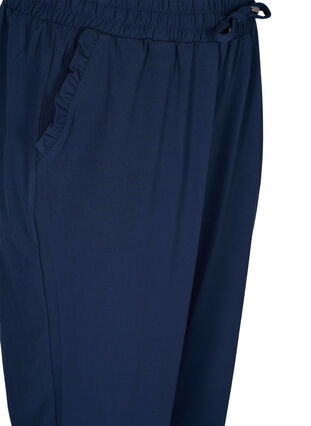 Bukser med lommer og strikkant, Night Sky, Packshot image number 2