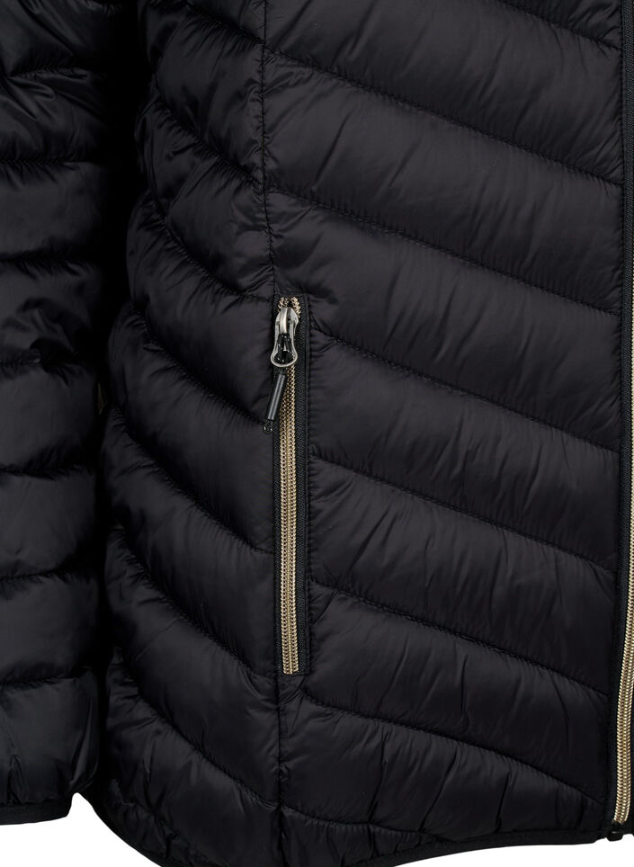 Lettvektsjakke med hette, Svart, Packshot image number 2