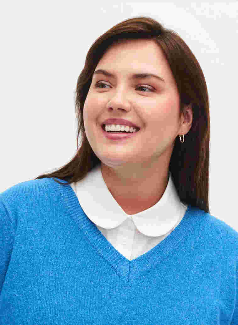 Løs skjortekrage i bomull, Bright White, Model