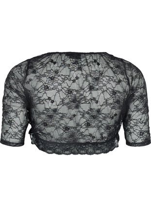 Kort blondetopp, Black, Packshot image number 1