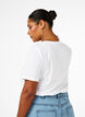 T-skjorte i økologisk bomull med sløyfedetaljer, Bright White, Model image number 1