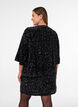 Cardigan med paljetter og 3/4-ermer, Svart, Model image number 2