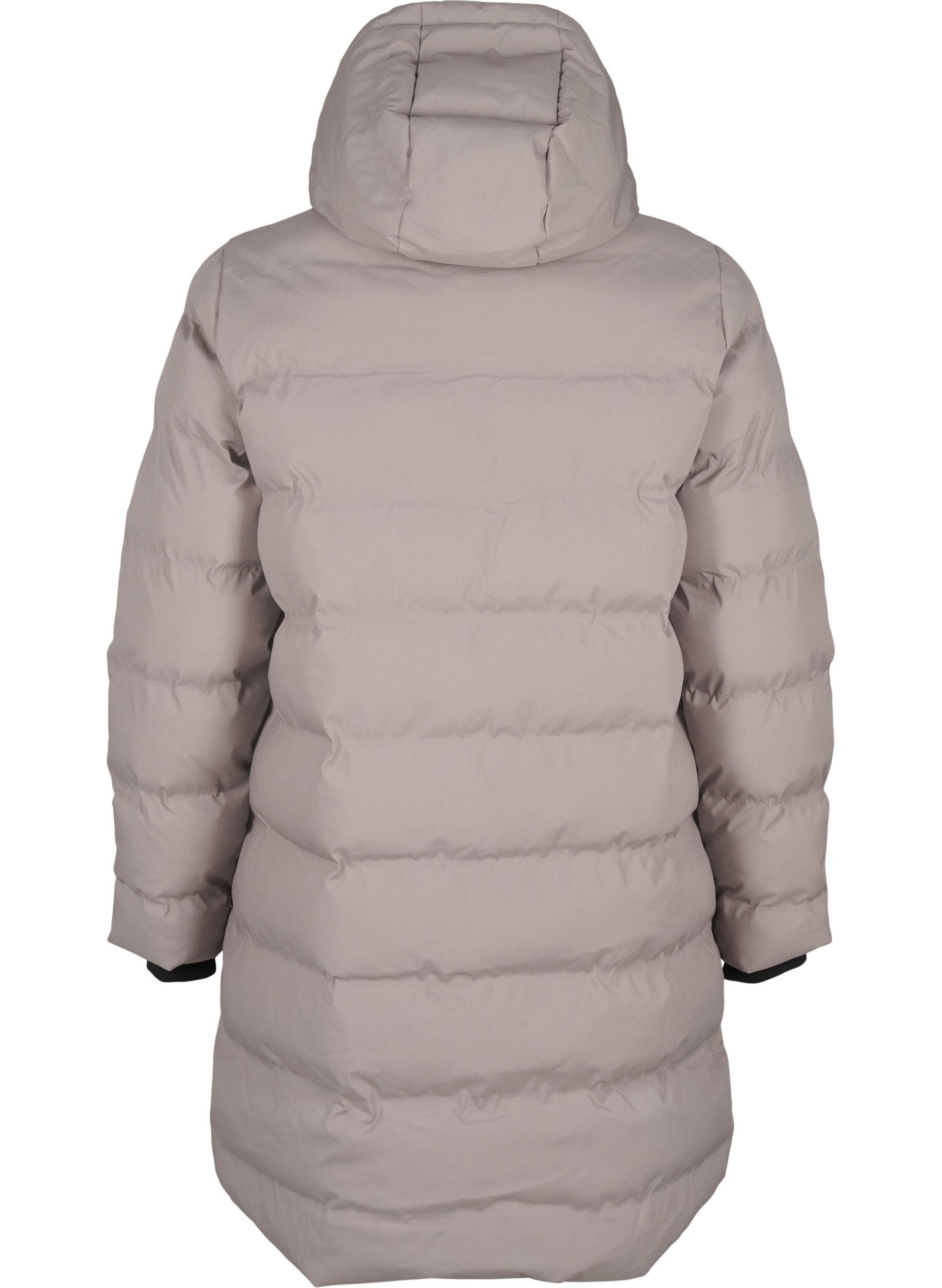 ZizziPufferjakke med hette og lommer, Beige, Packshot image number 1
