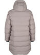 Pufferjakke med hette og lommer, Beige, Packshot image number 1
