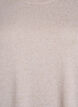 Bluse med knappedetaljer og korte puffermer, Beige, Packshot image number 2