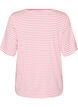 T-skjorte med TENCEL&trade; Lyocell og striper, Rosa, Packshot image number 1