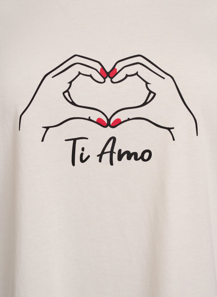 T-skjorte med trykk, Hvit, Packshot image number 2