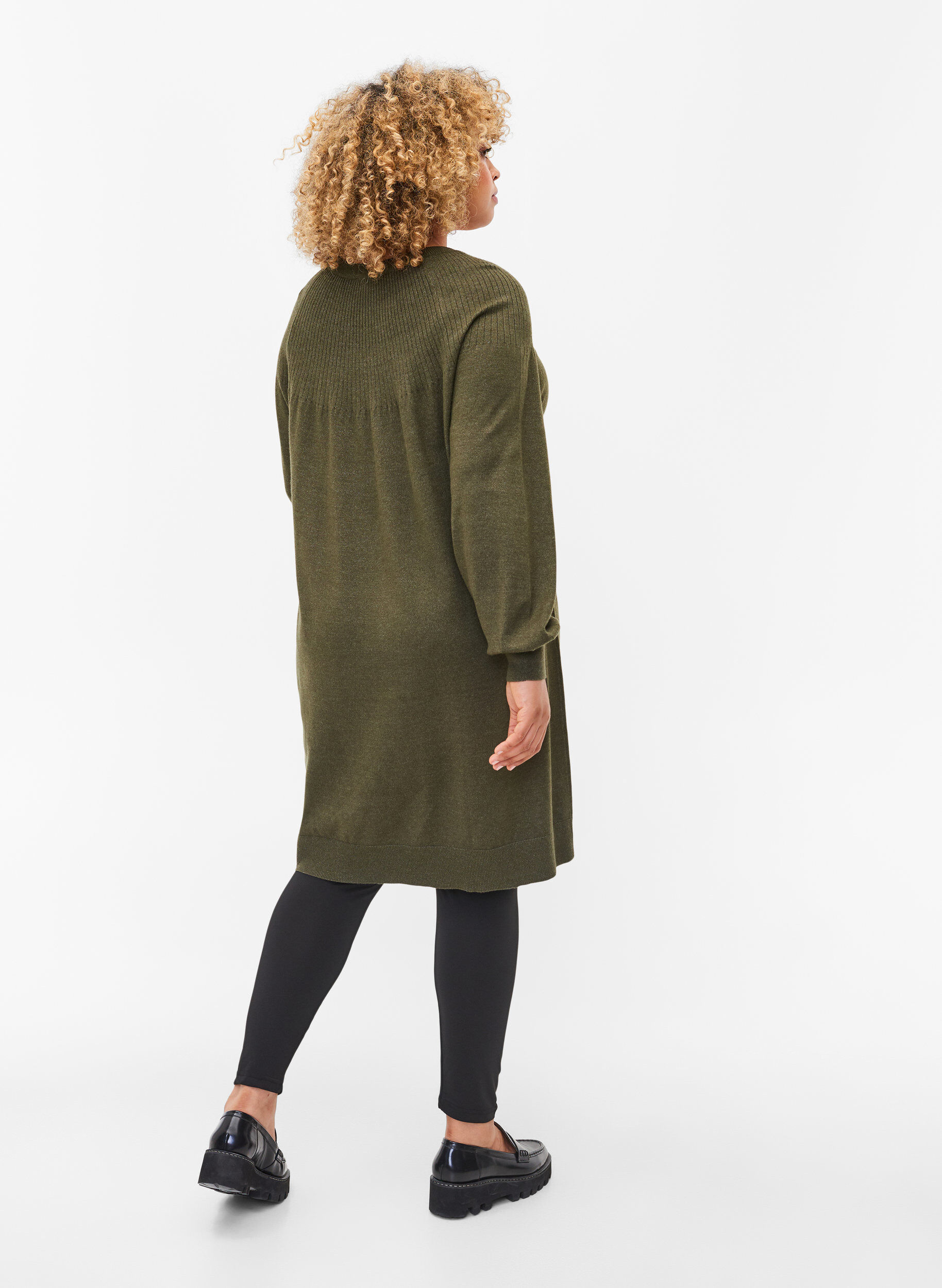 Zizzi Basisleggings, 2.stk, Black, Model image number 1