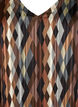 Langermet kjole med V-hals og print, Earthy Zig Zag, Packshot image number 2