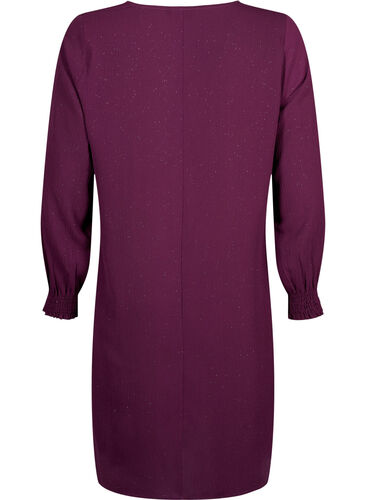 FLASH - langermet kjole med glitter, Purple w. Silver, Packshot image number 1