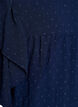 Kort kjole med rysjermer og prikkete tekstur, Navy Blazer, Packshot image number 3
