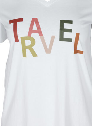 T-skjorte med trykk, Bright White TRAVEL, Packshot image number 2