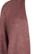 FLASH - Ribbestrikket cardigan med splitter, Rose Brown Melange, Packshot image number 2